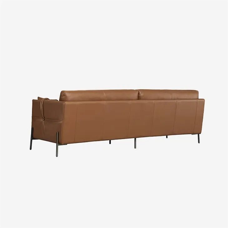 camel brown leather sofa